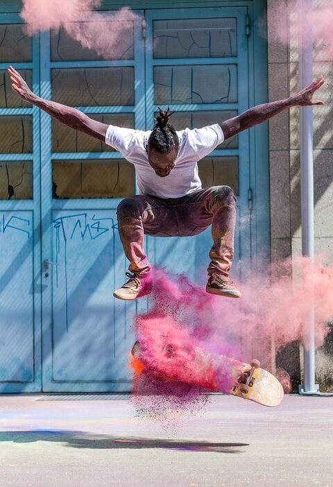 skateboarding