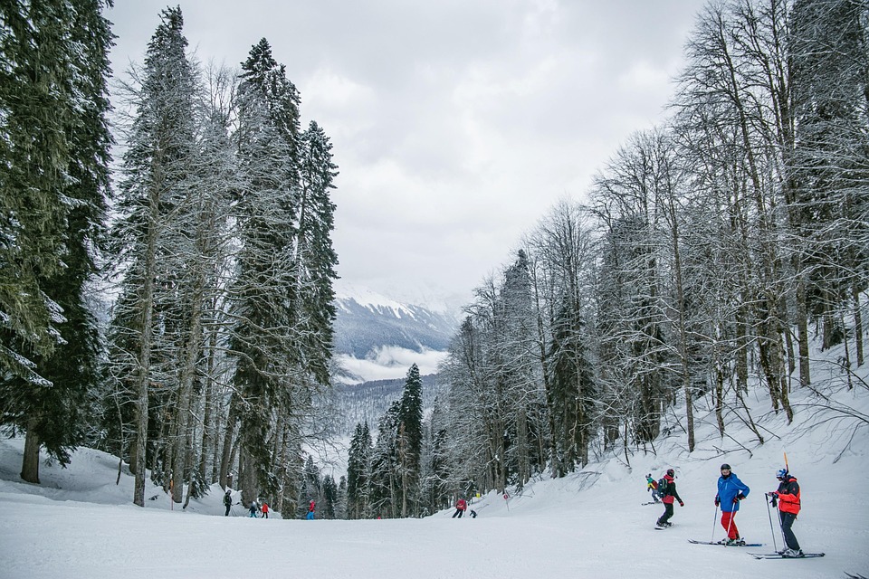 skiing